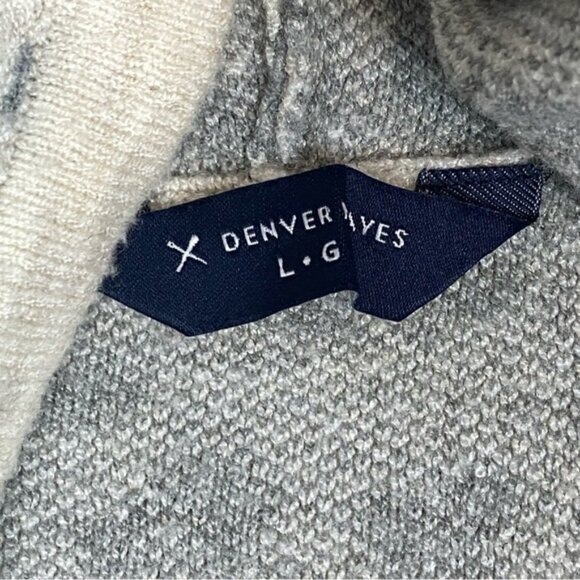 Denver Hayes Hooded Sweater Leopard Print Sz Large Very Soft Split Hem - Picture 6 of 9